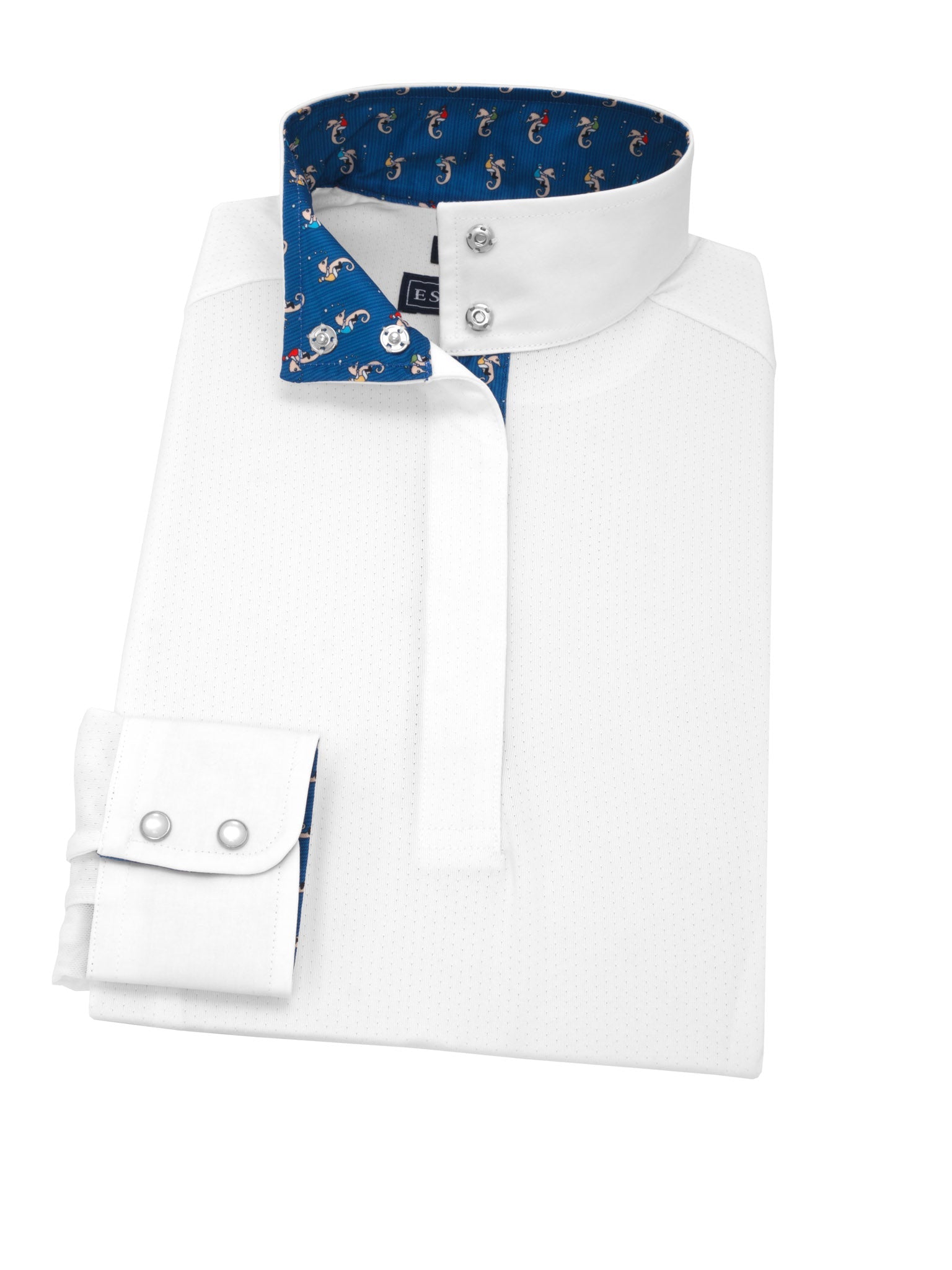 Essex Classics Seahorsin' Around Ladies Talent Yarn Straight Collar Long Sleeve Show Shirt - Essex Classics - Equiluxe Tack