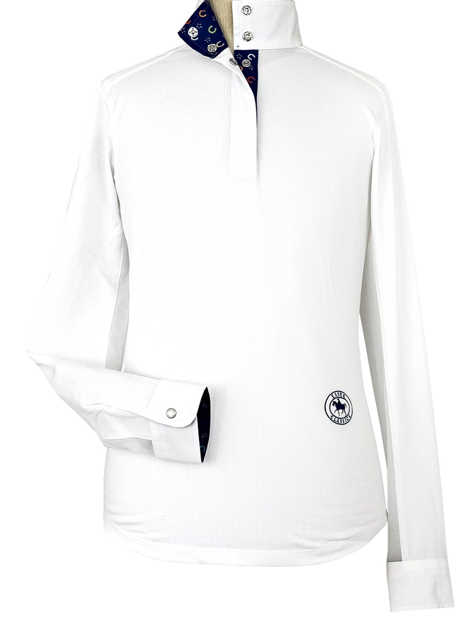 Essex Classics Show Ring Luck Girls Talent Yarn Straight Collar Long Sleeve Show Shirt - Essex Classics - Equiluxe Tack