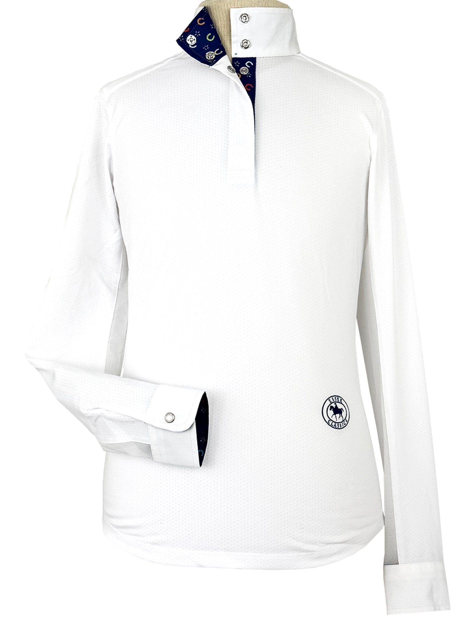 Essex Classics Show Ring Luck Girls Talent Yarn Straight Collar Long Sleeve Show Shirt - Essex Classics - Equiluxe Tack