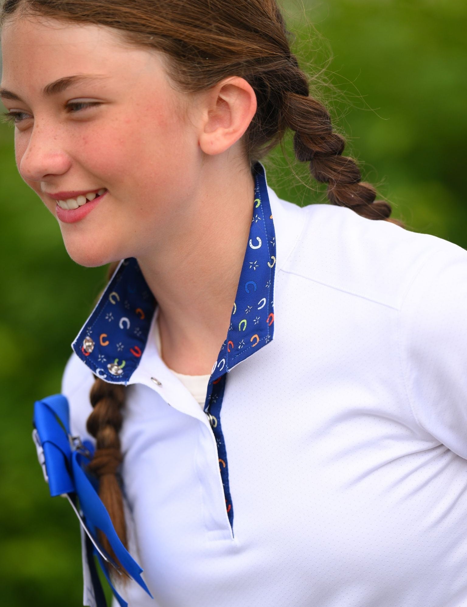 Essex Classics Show Ring Luck Girls Talent Yarn Straight Collar Long Sleeve Show Shirt - Essex Classics - Equiluxe Tack