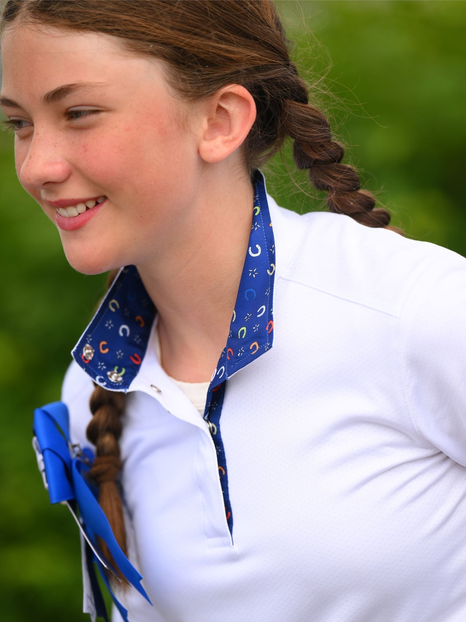Essex Classics Show Ring Luck Girls Talent Yarn Straight Collar Long Sleeve Show Shirt - Essex Classics - Equiluxe Tack