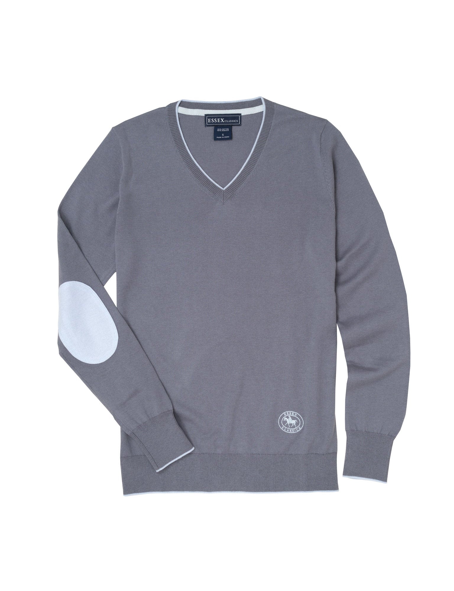 Essex Classics Slate Grey Trey V - Neck Sweater - Essex Classics - Equiluxe Tack