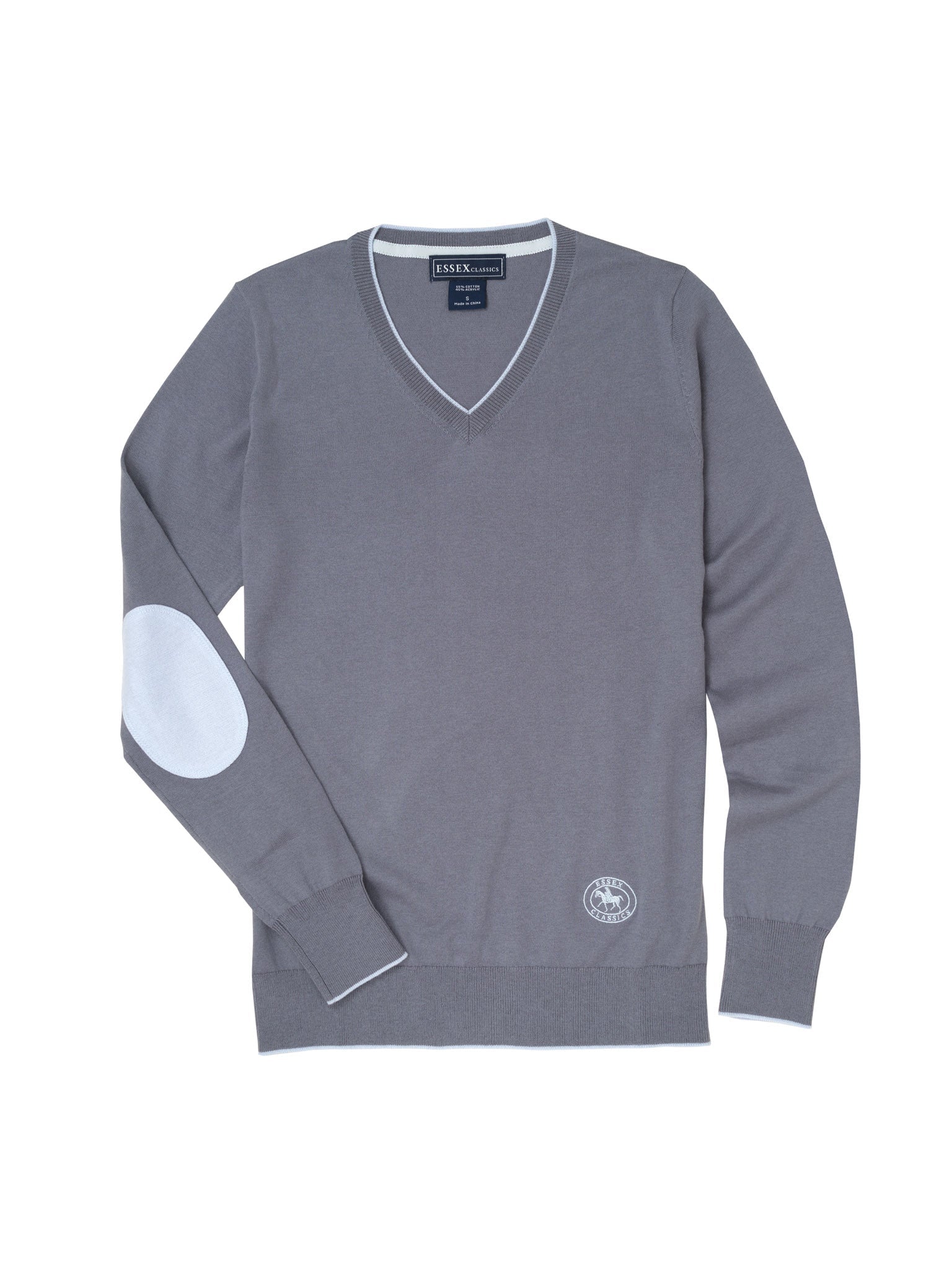 Essex Classics Slate Grey Trey V - Neck Sweater - Essex Classics - Equiluxe Tack