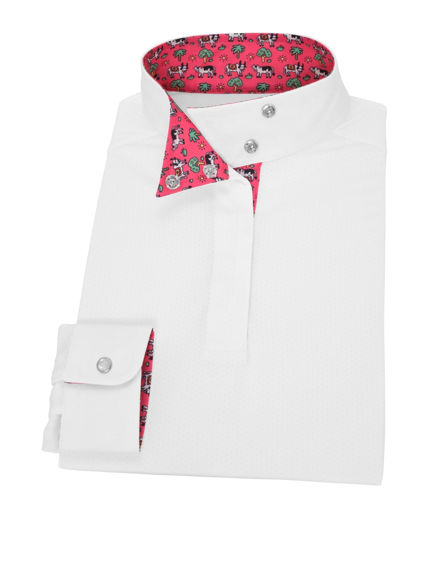 Essex Classics Steer Me Right Girls Talent Yarn Wrap Collar Long Sleeve Show Shirt - Essex Classics - Equiluxe Tack