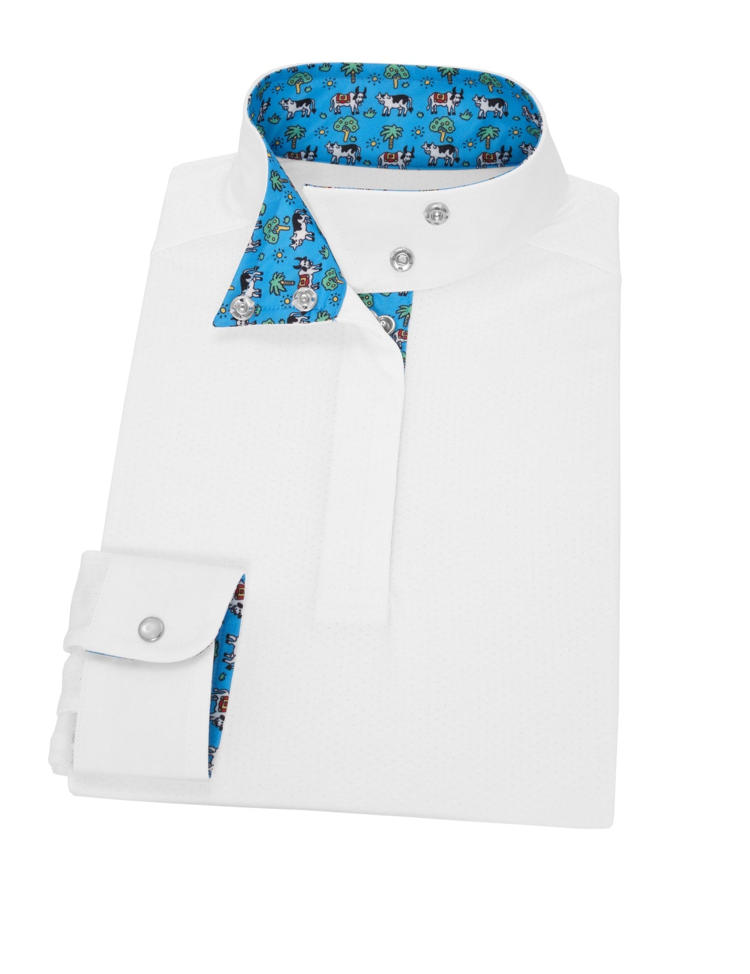 Essex Classics Steer Me Right Girls Talent Yarn Wrap Collar Long Sleeve Show Shirt - Essex Classics - Equiluxe Tack