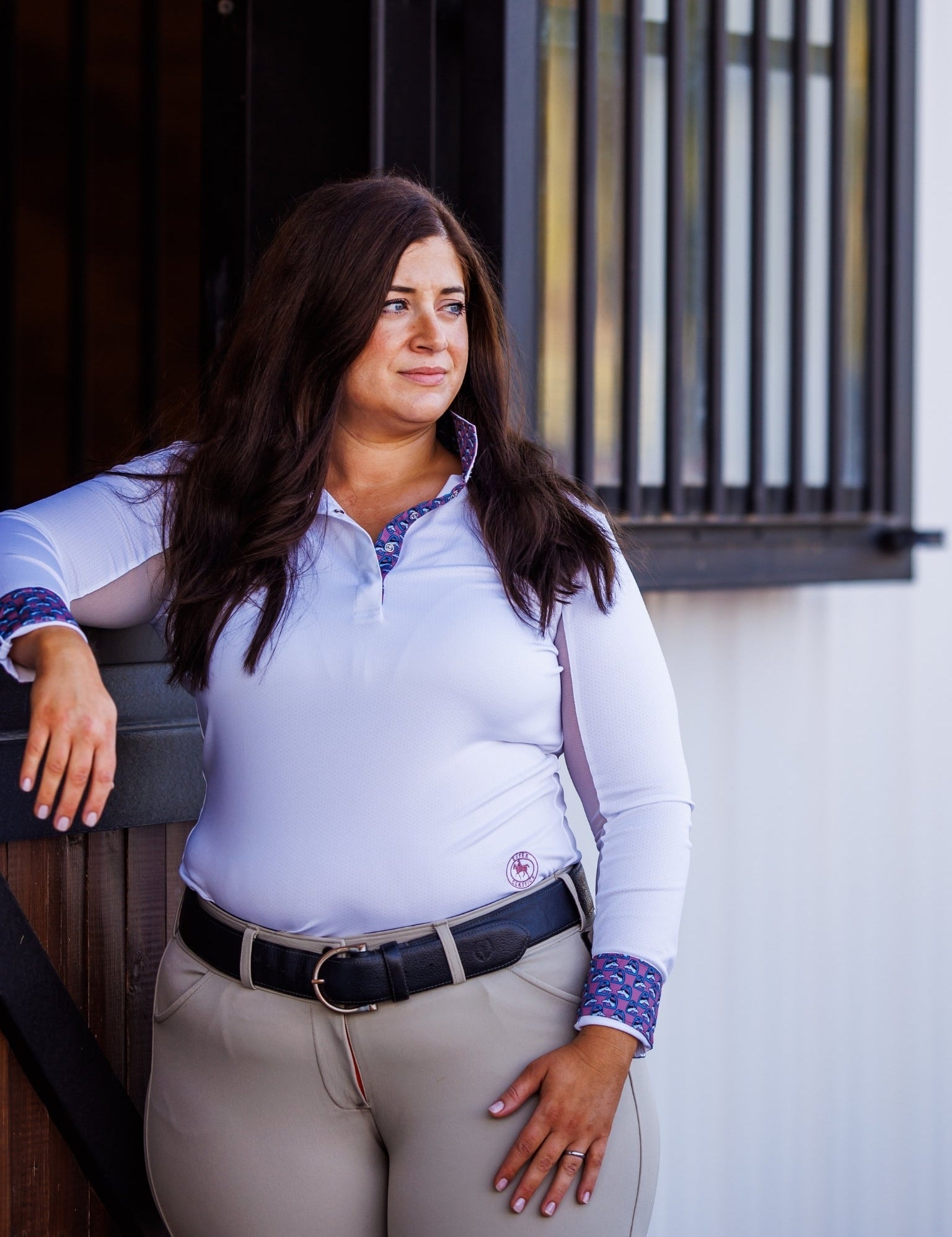 Essex Classics Stirrup Talk Ladies Talent Yarn Straight Collar Long Sleeve Show Shirt - Essex Classics - Equiluxe Tack