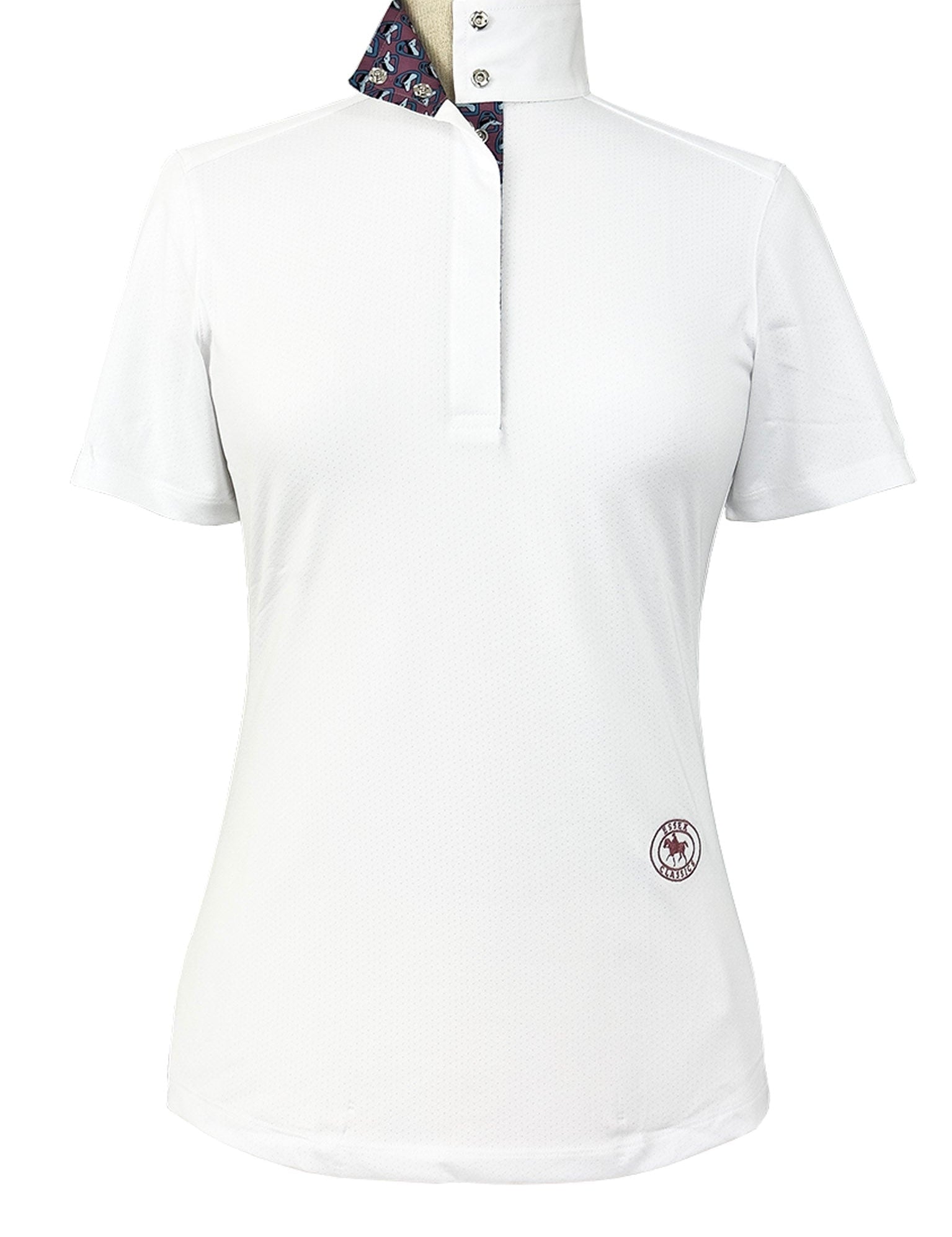 Essex Classics Stirrup Talk Ladies Talent Yarn Straight Collar Short Sleeve Show Shirt - Essex Classics - Equiluxe Tack