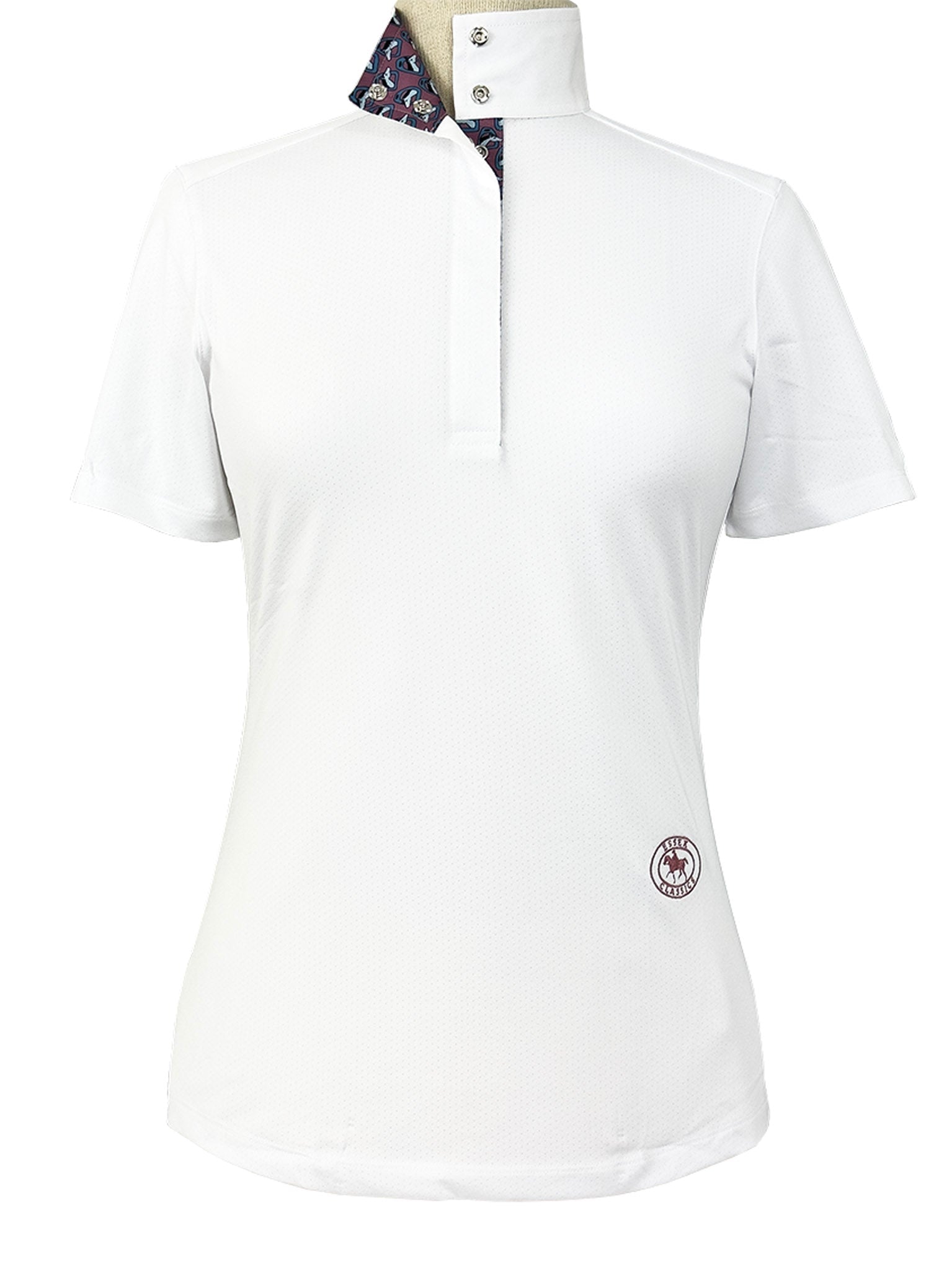 Essex Classics Stirrup Talk Ladies Talent Yarn Straight Collar Short Sleeve Show Shirt - Essex Classics - Equiluxe Tack