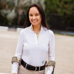 Essex Classics Sunflowers Ladies Talent Yarn Wrap Collar Long Sleeve Show Shirt - Equiluxe Tack