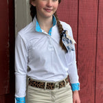 Essex Classics Swimming Hippos Girls Long Sleeve Talent Yarn Show Shirt - Essex Classics - Equiluxe Tack