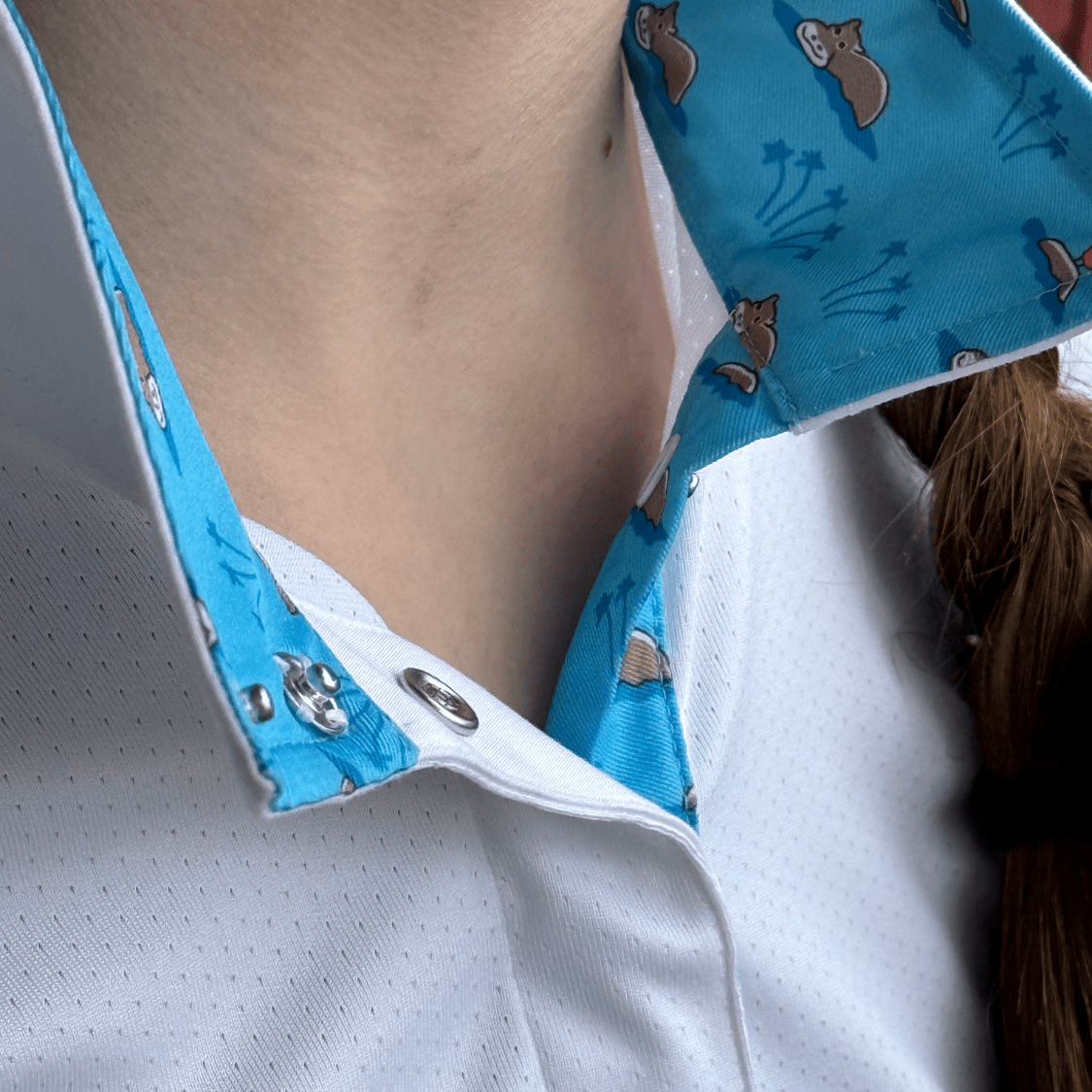 Essex Classics Swimming Hippos Ladies Talent Yarn Straight Collar Short Sleeve Show Shirt - Essex Classics - Equiluxe Tack
