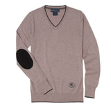 Essex Classics Taupe with Black Trey V - Neck Sweater - Essex Classics - Equiluxe Tack