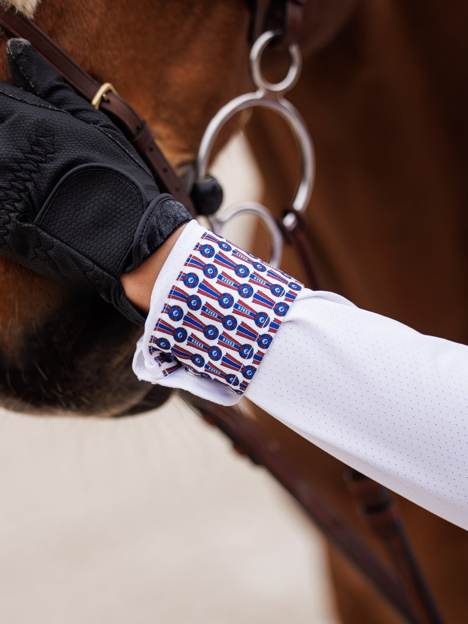 Essex Classics Tricolor Girls Talent Yarn Straight Collar Long Sleeve Show Shirt - Equiluxe Tack