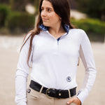 Essex Classics Turnout Tartan Ladies Talent Yarn Wrap Collar Long Sleeve Show Shirt - Equiluxe Tack