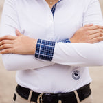 Essex Classics Turnout Tartan Ladies Talent Yarn Wrap Collar Long Sleeve Show Shirt - Equiluxe Tack