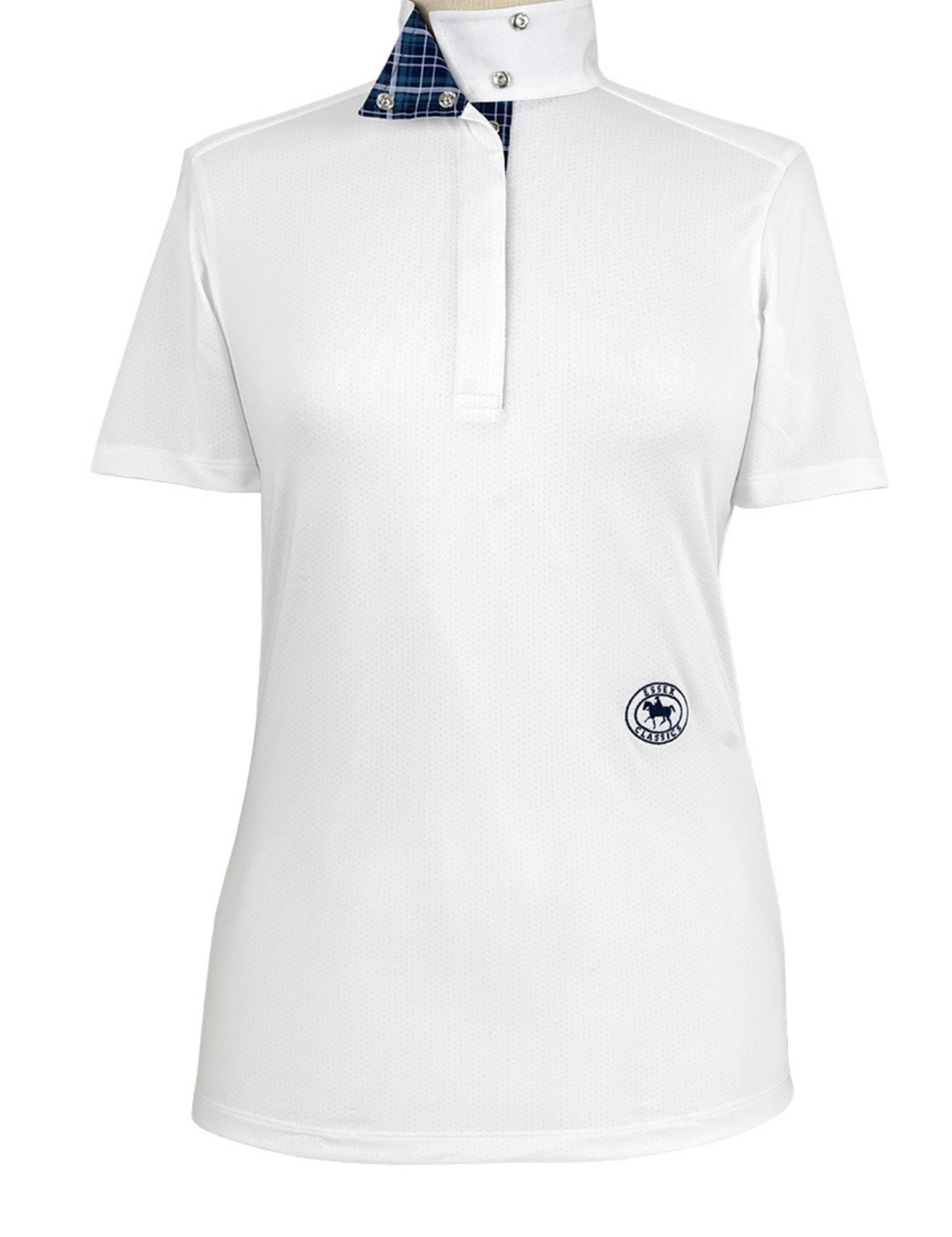 Essex Classics Turnout Tartan Ladies Talent Yarn Wrap Collar Short Sleeve Show Shirt - Equiluxe Tack