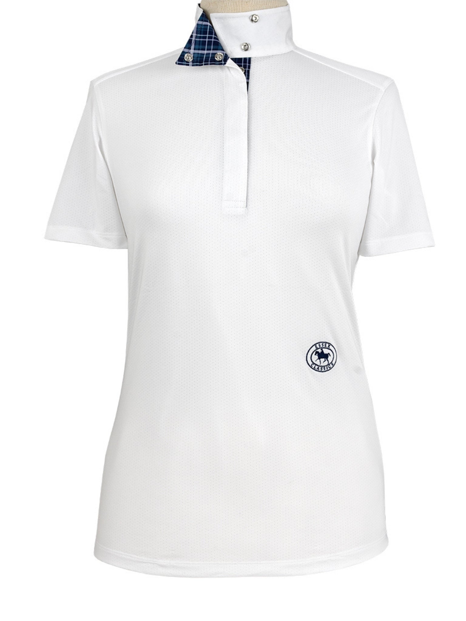 Essex Classics Turnout Tartan Ladies Talent Yarn Wrap Collar Short Sleeve Show Shirt - Equiluxe Tack