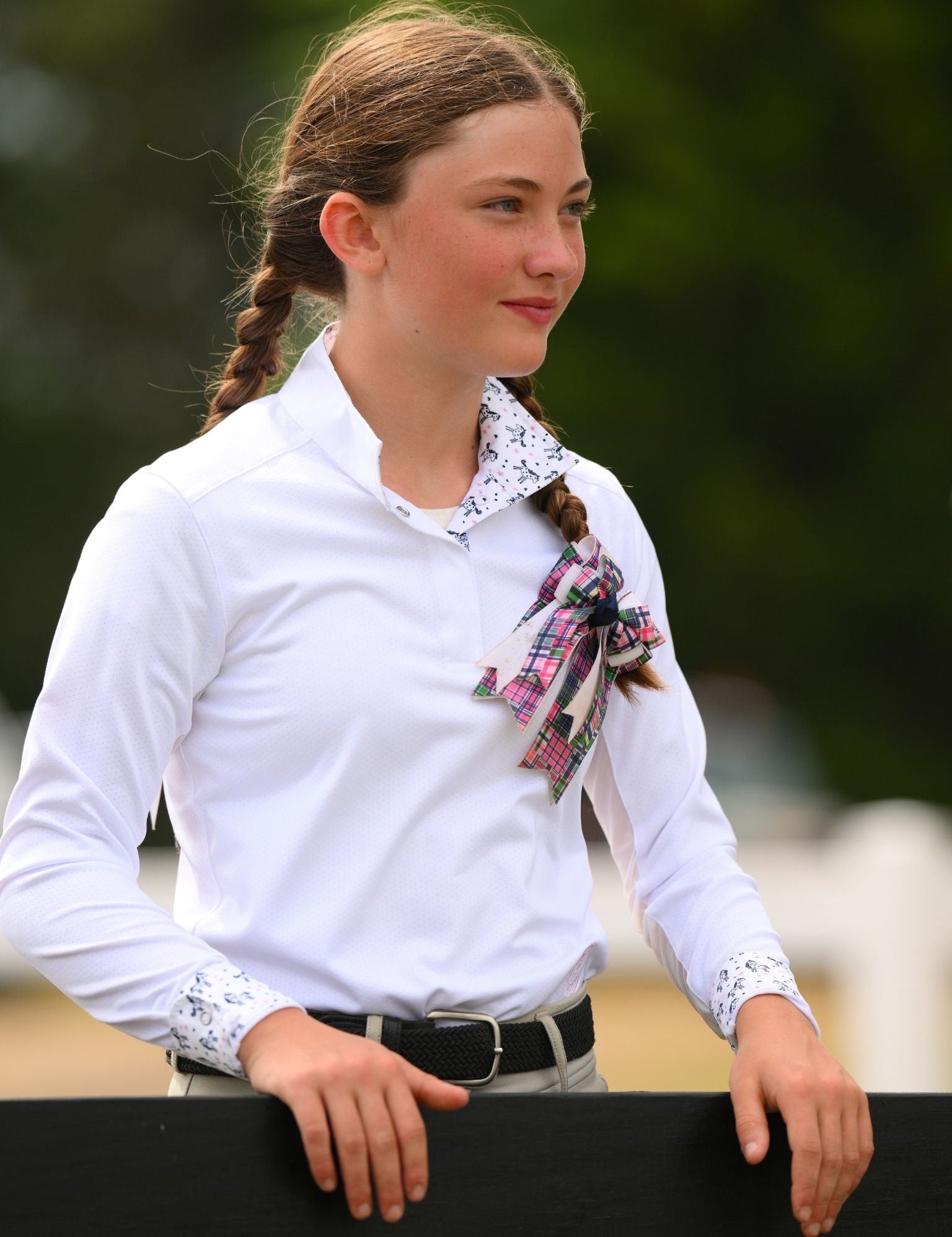 Essex Classics Unicorns Girls Talent Yarn Straight Collar Long Sleeve Show Shirt - Essex Classics - Equiluxe Tack