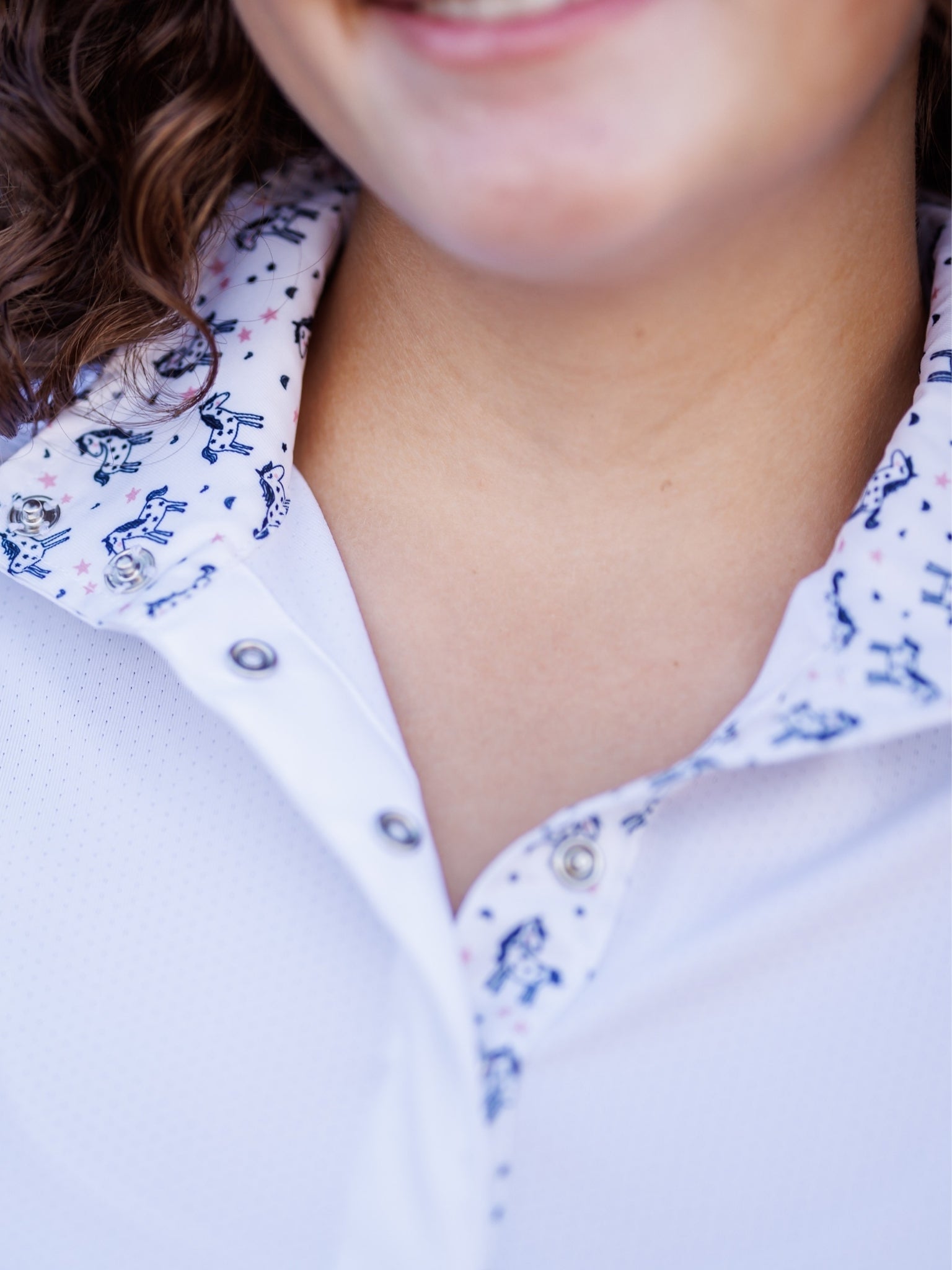Essex Classics Unicorns Ladies Talent Yarn Straight Collar Short Sleeve Show Shirt - Essex Classics - Equiluxe Tack