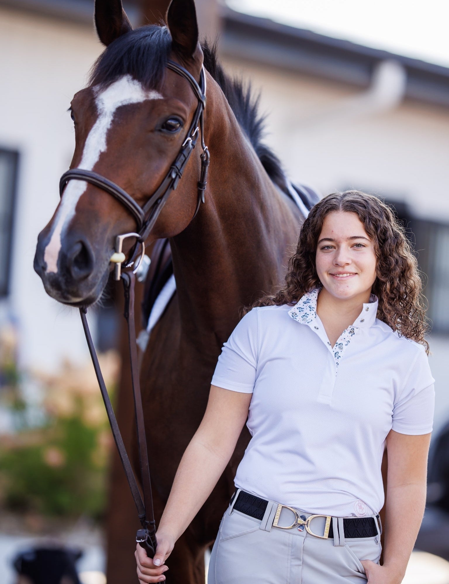 Essex Classics Unicorns Ladies Talent Yarn Straight Collar Short Sleeve Show Shirt - Essex Classics - Equiluxe Tack