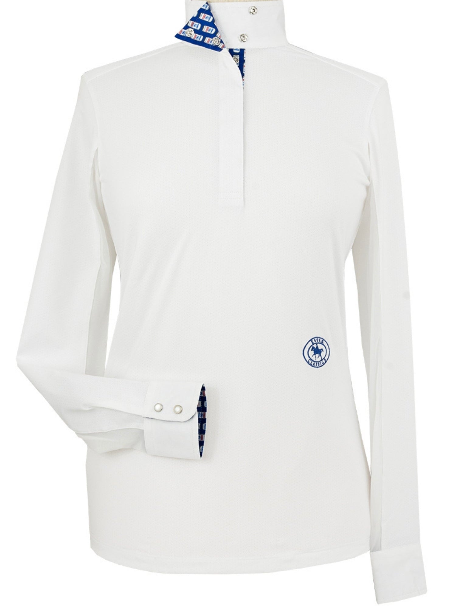 Essex Energy Ladies Talent Yarn Wrap Collar Long Sleeve Show Shirt - Equiluxe Tack