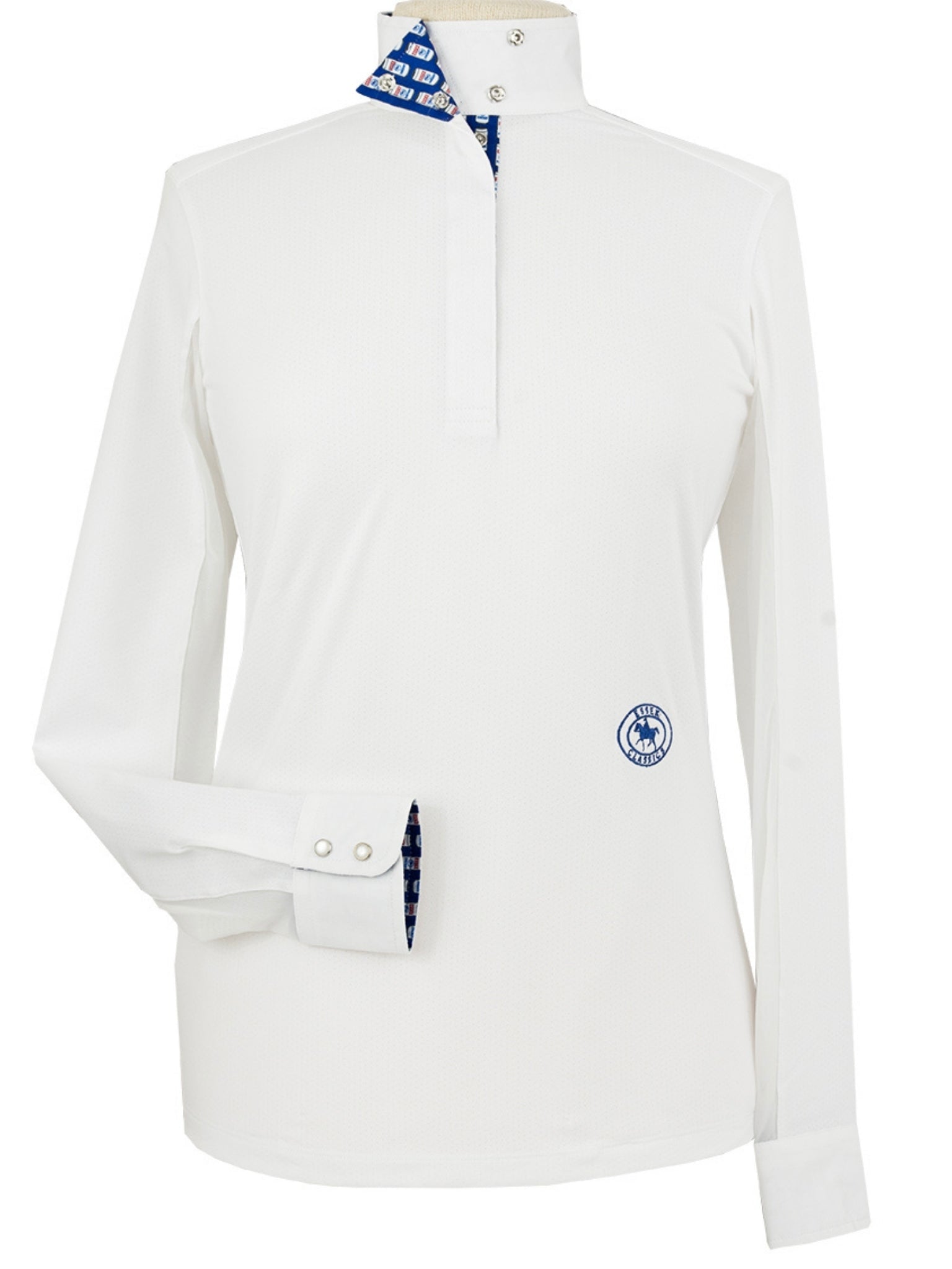 Essex Energy Ladies Talent Yarn Wrap Collar Long Sleeve Show Shirt - Equiluxe Tack