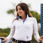 Essex Energy Ladies Talent Yarn Wrap Collar Long Sleeve Show Shirt - Equiluxe Tack