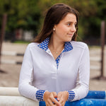 Essex Energy Ladies Talent Yarn Wrap Collar Long Sleeve Show Shirt - Equiluxe Tack
