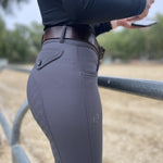 Evolution Full Seat Breeches - Jet Set Gray & Anthracite - Halter Ego® - Equiluxe Tack