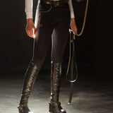 Evolution Knee Patch Breeches - Black with Rose Gold - Halter Ego® - Equiluxe Tack