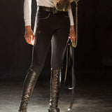 Evolution Knee Patch Breeches - Black with Rose Gold - Halter Ego® - Equiluxe Tack