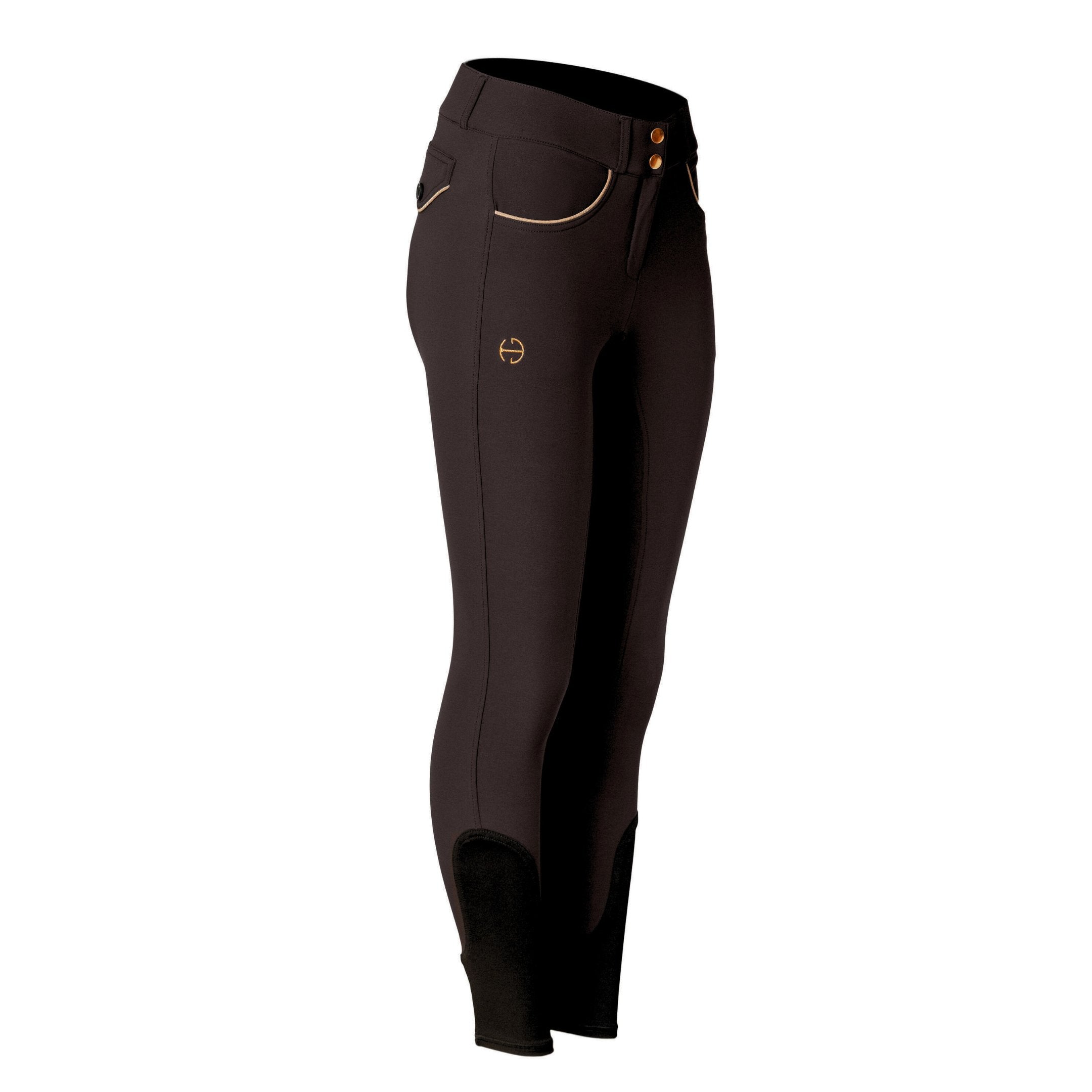 Evolution Knee Patch Breeches - Black with Rose Gold - Halter Ego® - Equiluxe Tack