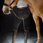 Evolution Knee Patch Breeches - Black with Rose Gold - Halter Ego® - Equiluxe Tack