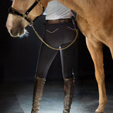 Evolution Knee Patch Breeches - Black with Rose Gold - Halter Ego® - Equiluxe Tack