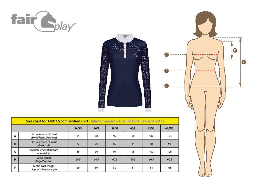 Fair Play "Aiko" Lace Long Sleeve Show Shirt - 6 Colors - Fair Play - Equiluxe Tack
