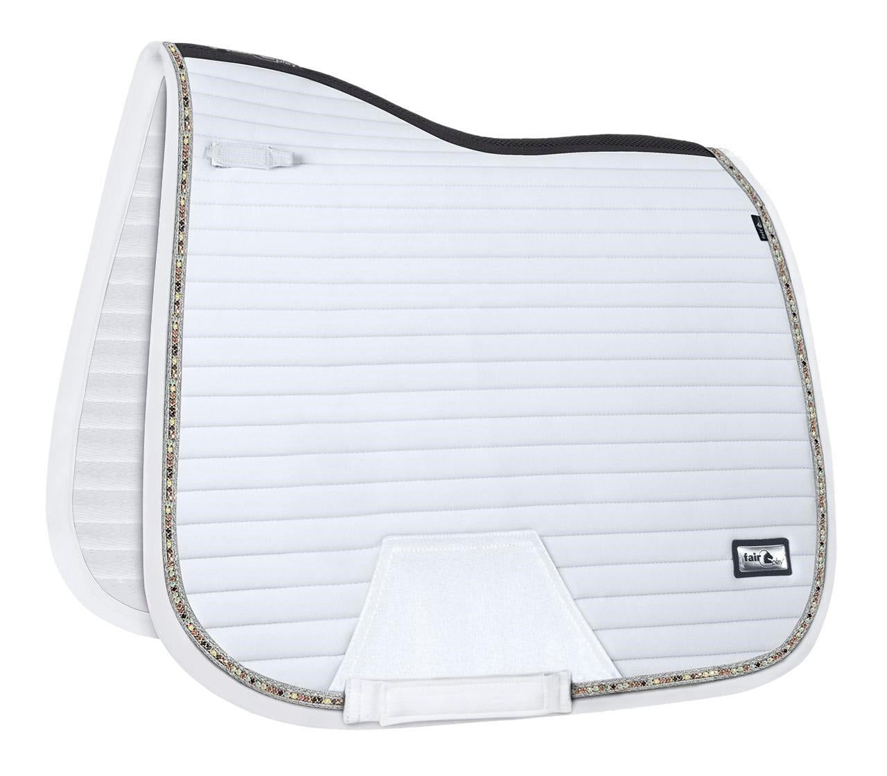 Fair Play "Aistan" White Jump & Dressage Saddle Pad - Fair Play - Equiluxe Tack