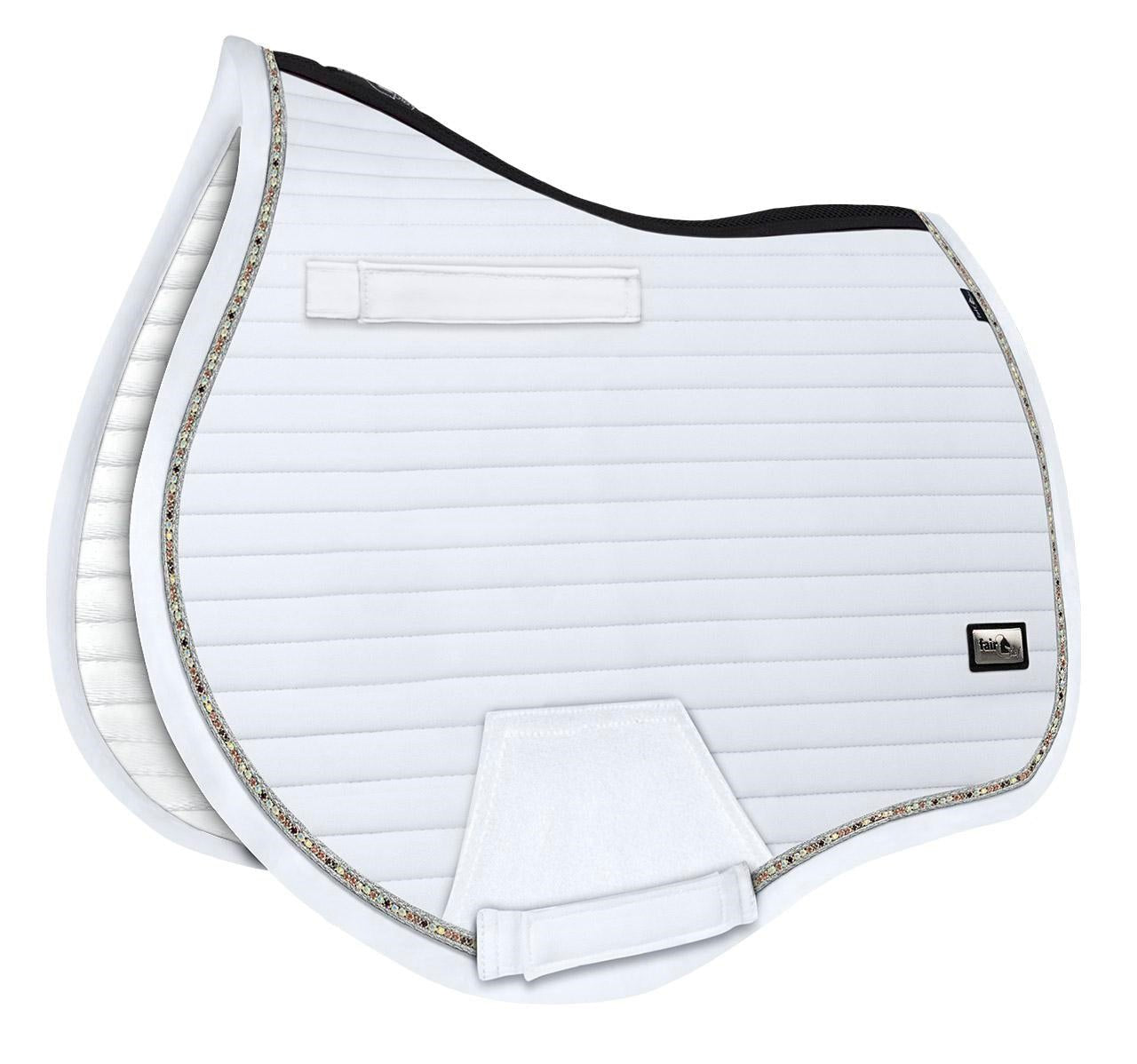 Fair Play "Aistan" White Jump & Dressage Saddle Pad - Fair Play - Equiluxe Tack