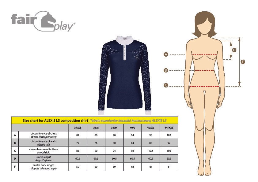 Fair Play "Alexis" Lace Long Sleeve Show Shirt - 4 Colors - Fair Play - Equiluxe Tack