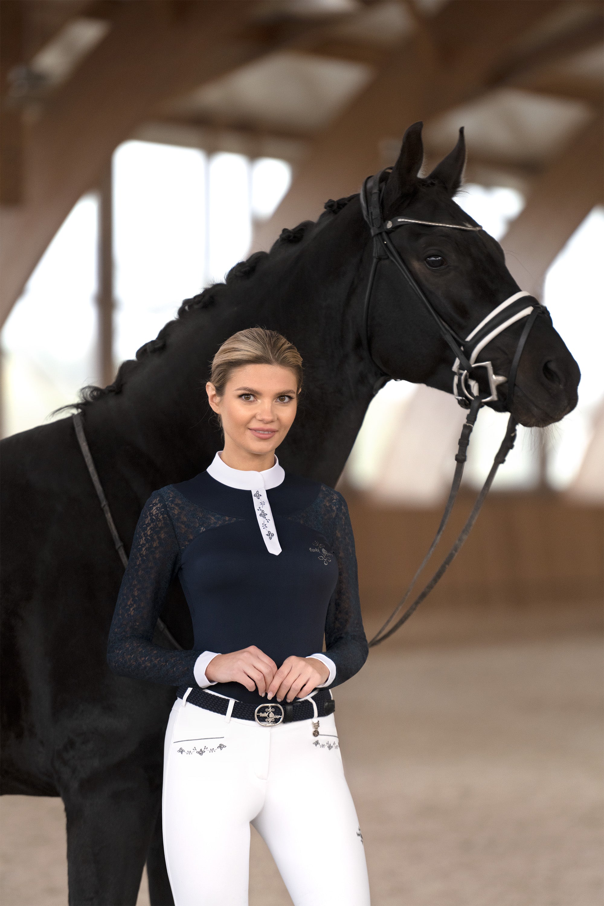 Fair Play "Alexis" Lace Long Sleeve Show Shirt - 4 Colors - Fair Play - Equiluxe Tack