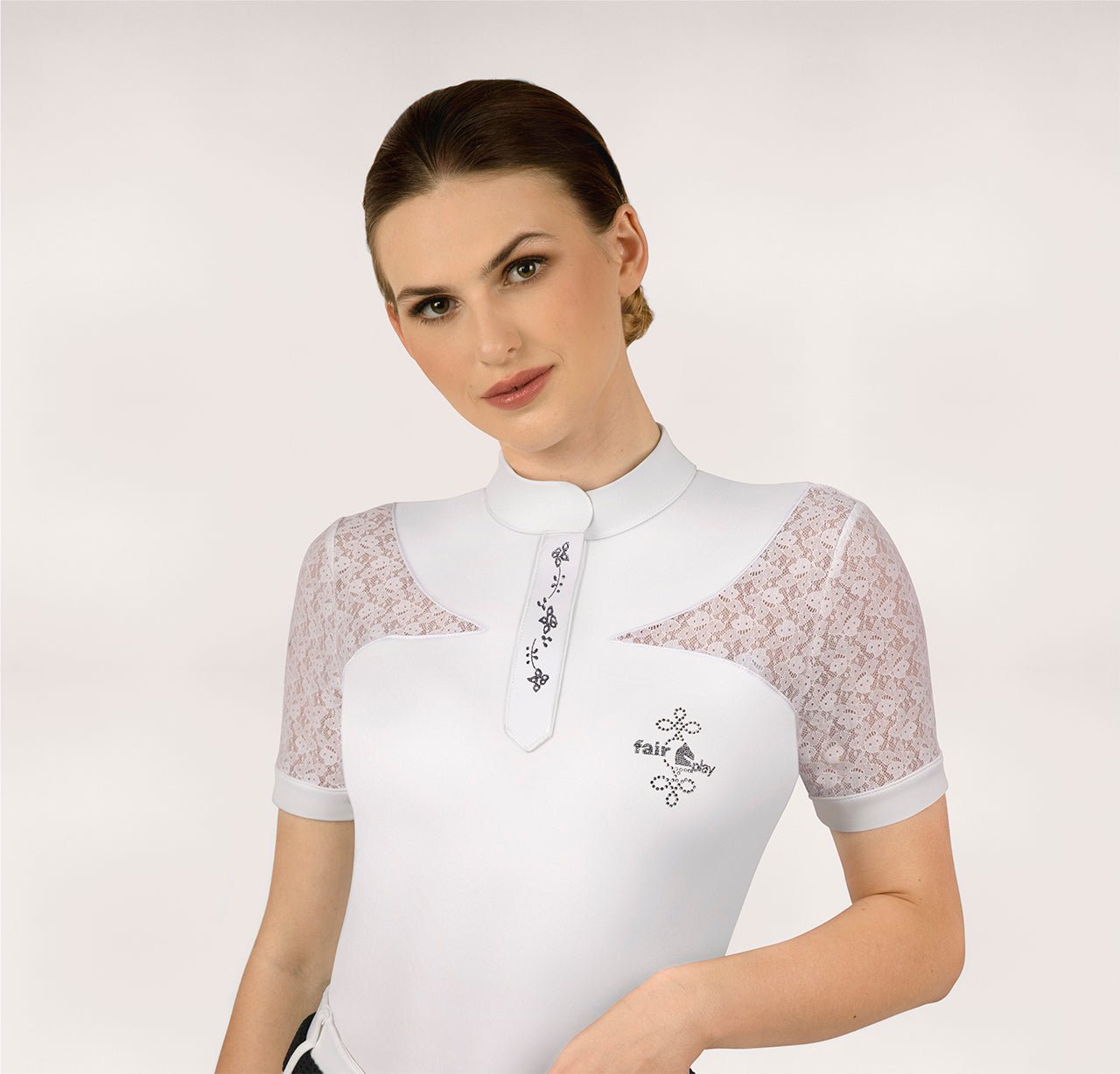 Fair Play "Alexis" Lace Short Sleeve Show Shirt - Fair Play - Equiluxe Tack