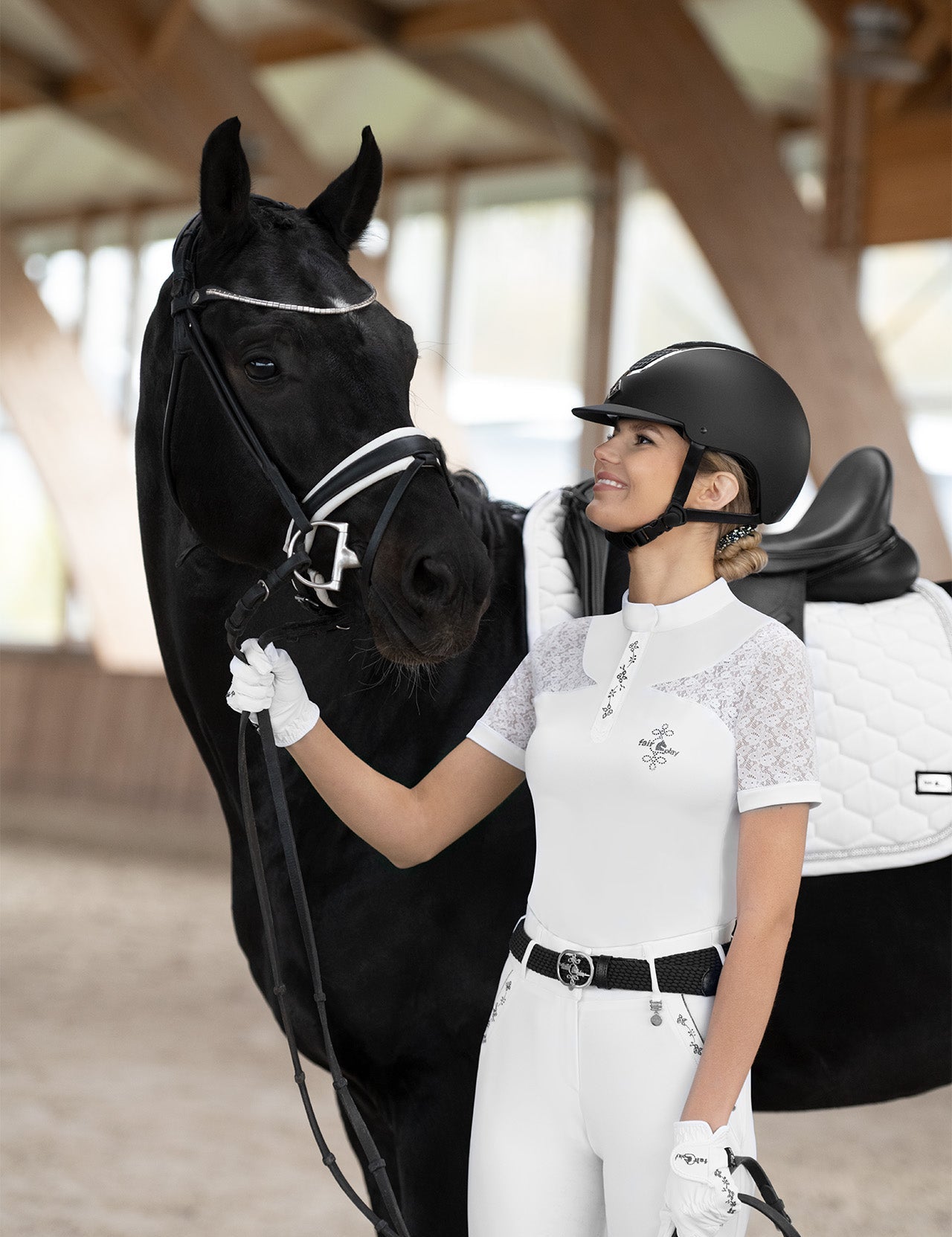 Fair Play "Alexis" Lace Short Sleeve Show Shirt - Fair Play - Equiluxe Tack