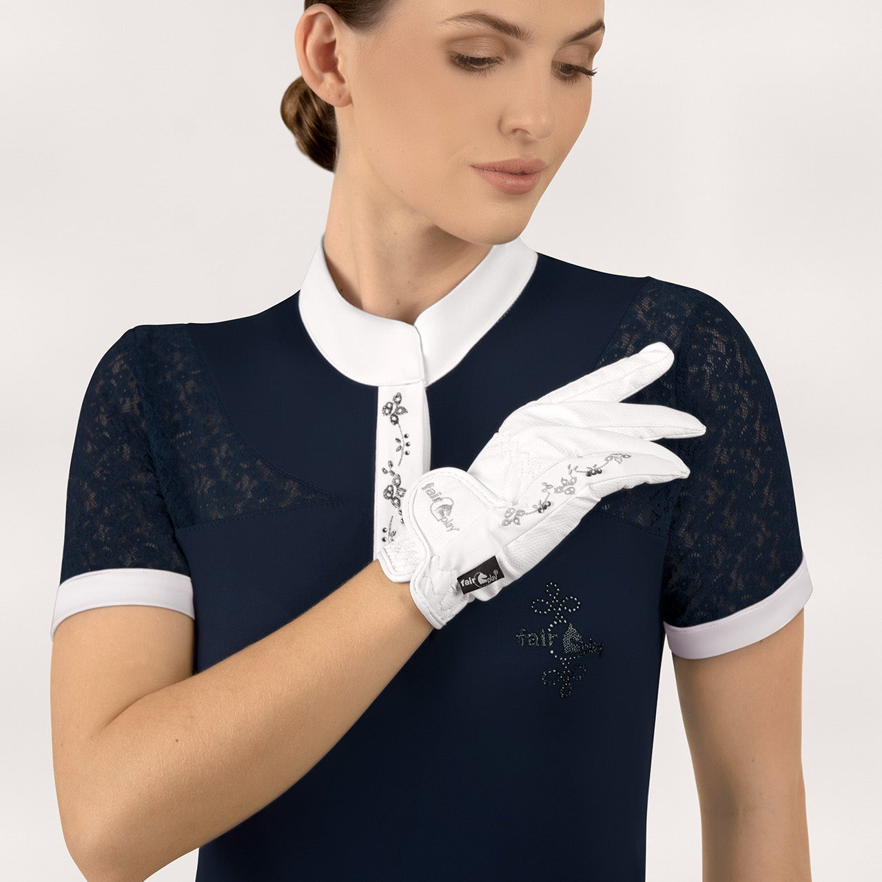 Fair Play "Alexis" Lace Short Sleeve Show Shirt - Fair Play - Equiluxe Tack