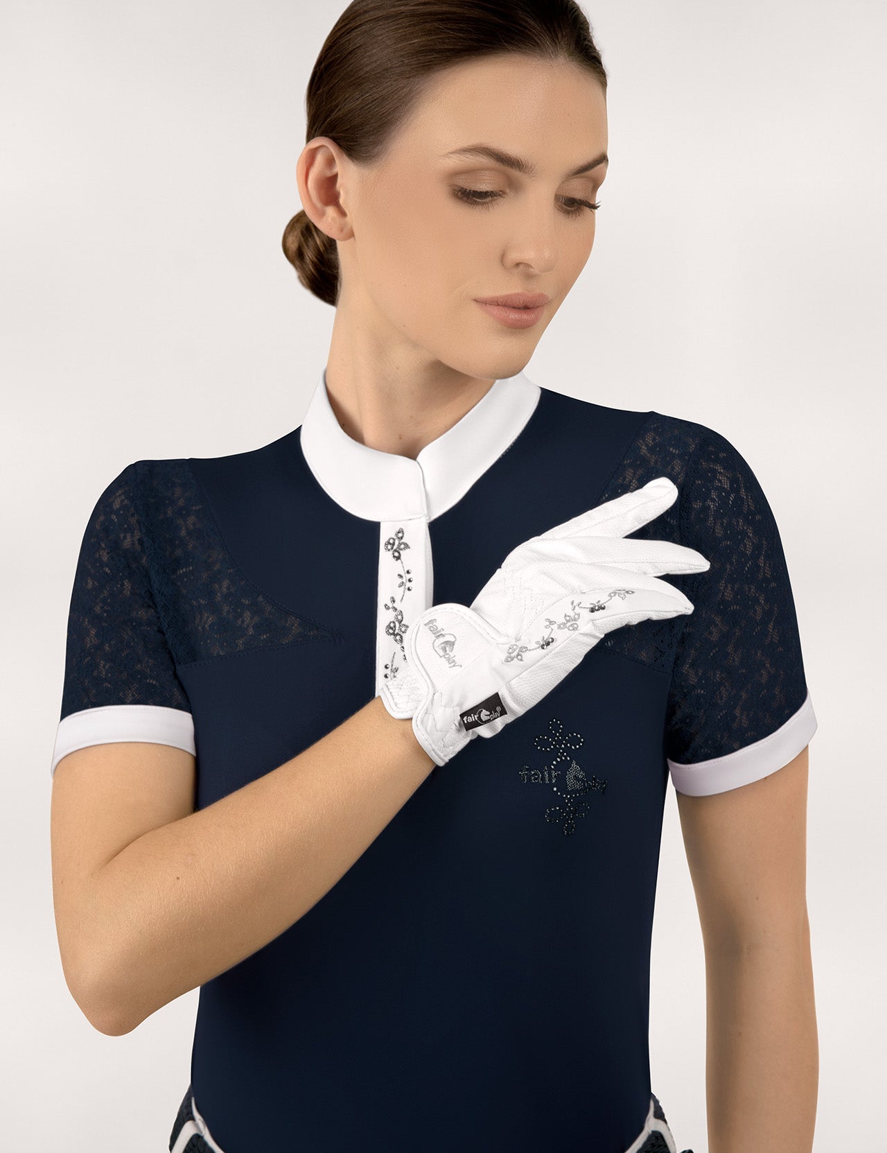 Fair Play "Alexis" Lace Short Sleeve Show Shirt - Fair Play - Equiluxe Tack