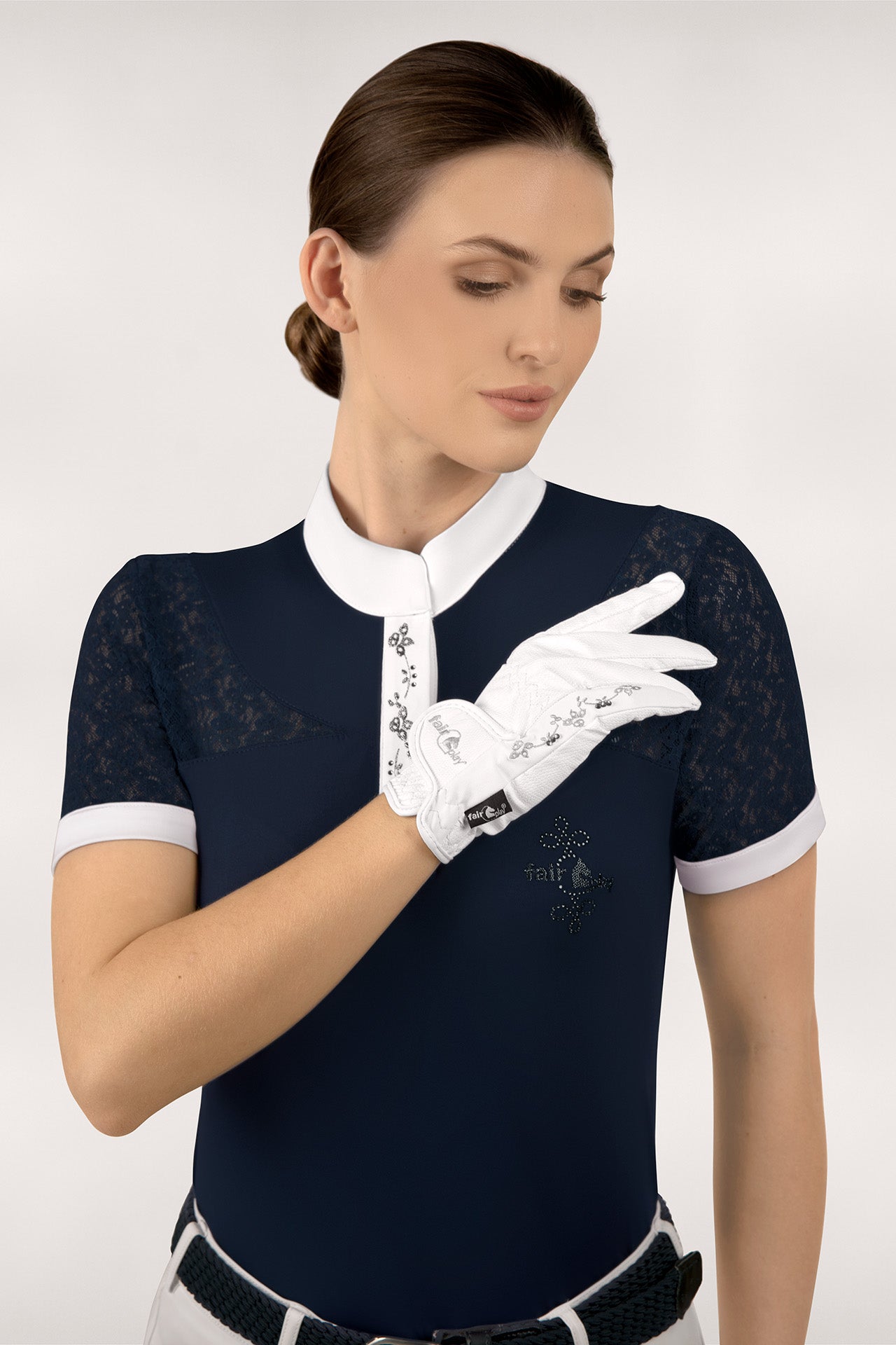 Fair Play "Alexis" Lace Short Sleeve Show Shirt - Fair Play - Equiluxe Tack