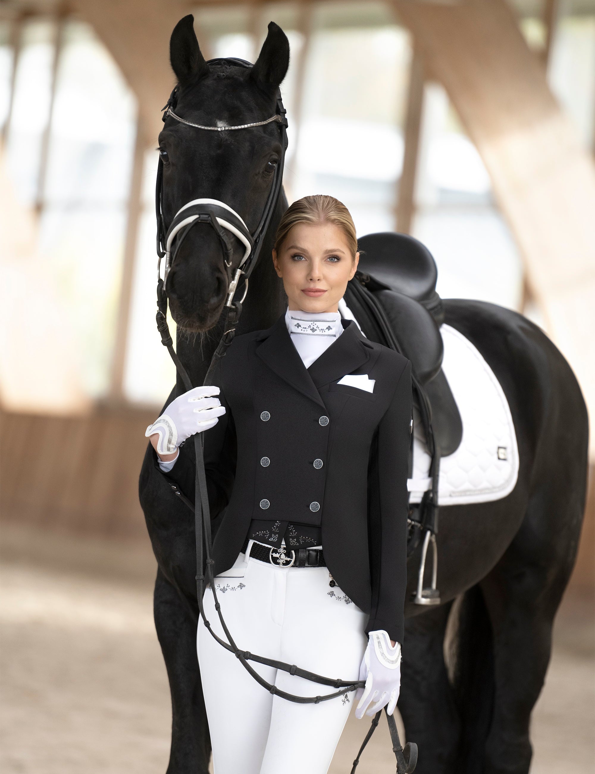 Fair Play "Alissa Fleur" Dressage Short Tailcoat w/ Crystals - Fair Play - Equiluxe Tack