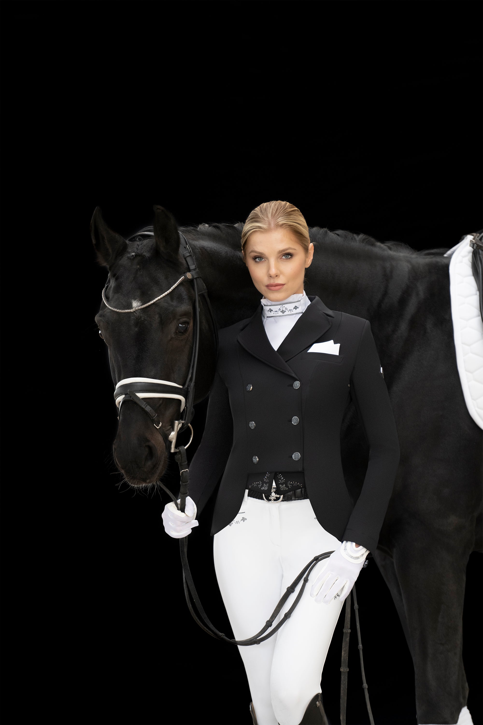 Fair Play "Alissa Fleur" Dressage Short Tailcoat w/ Crystals - Fair Play - Equiluxe Tack