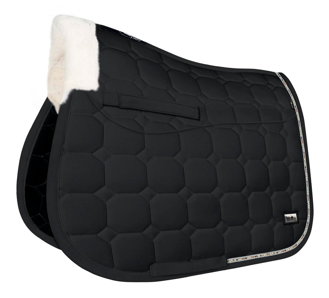 Fair Play "Ammolite" Black Built - In Half Pad Saddle Pad - Fair Play - Equiluxe Tack