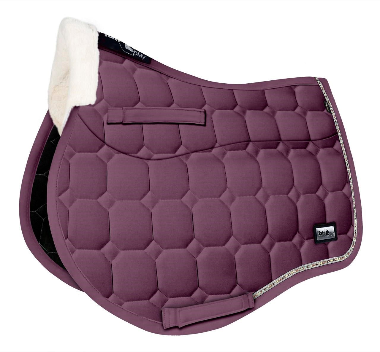 Fair Play "Ammolite" Eggplant Built - In Half Pad Saddle Pad - Fair Play - Equiluxe Tack