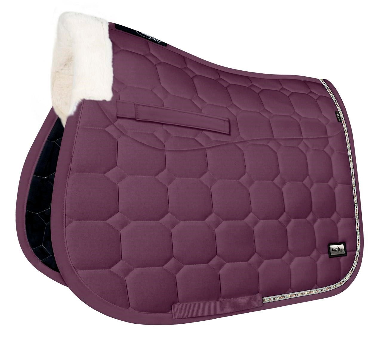 Fair Play "Ammolite" Eggplant Built - In Half Pad Saddle Pad - Fair Play - Equiluxe Tack