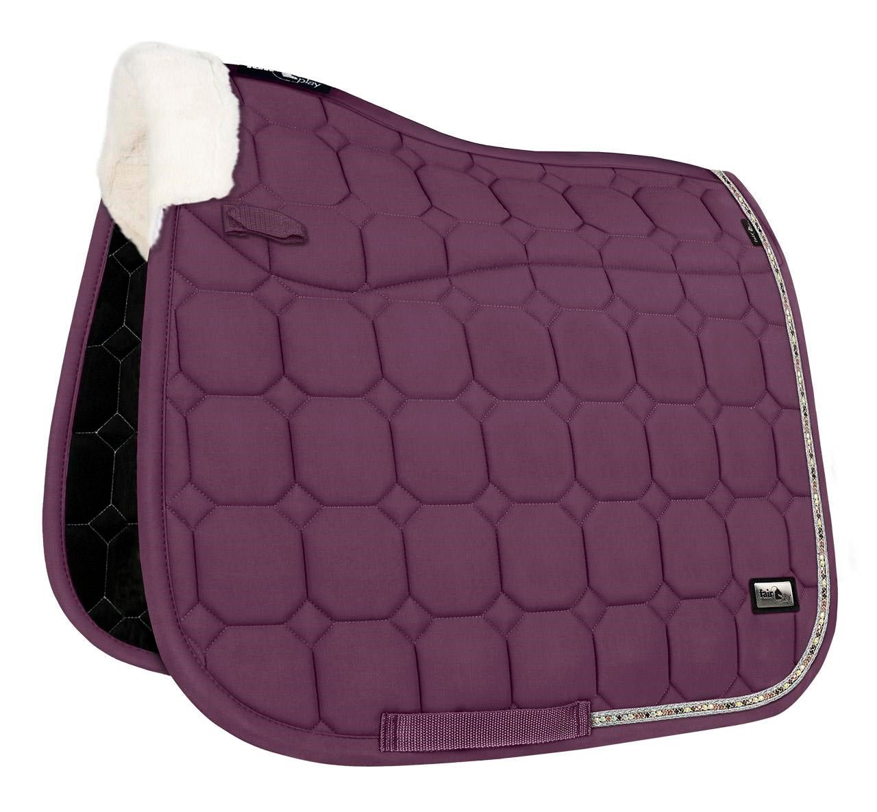 Fair Play "Ammolite" Eggplant Built - In Half Pad Saddle Pad - Fair Play - Equiluxe Tack